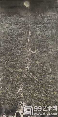 何怀硕（1941年生）《荒山之月》，1990年作