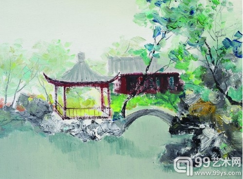 戏鱼（油画）