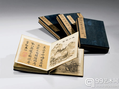钱维城 四季山水册.