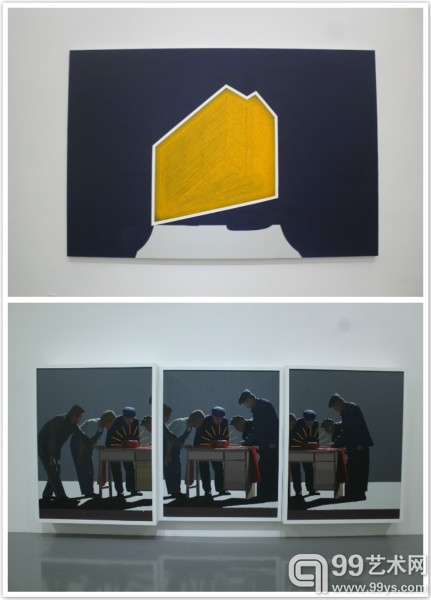 展览中的绘画作品能看到之前“黄灯”的脉络所在