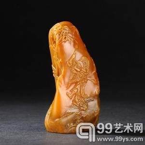 刘海戏蟾薄意摆件(石卿款) 