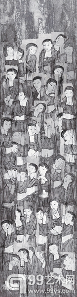 左正尧 《水墨下的蛋——纸本二 》.