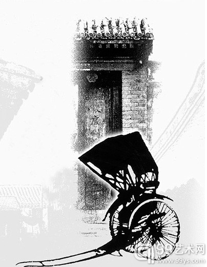 与推土机赛跑的画家