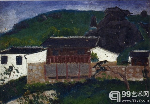 　张弦创作于1934年的作品《风景》