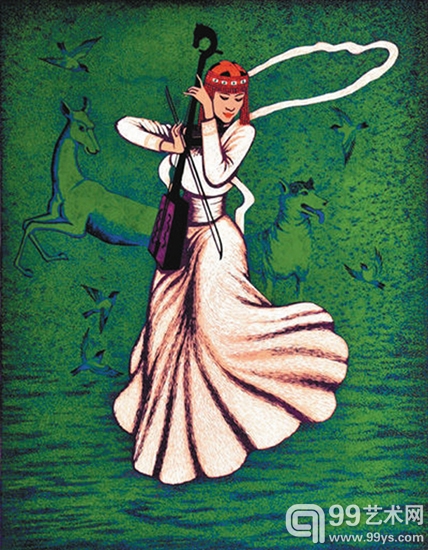 科尔沁版画《传说》