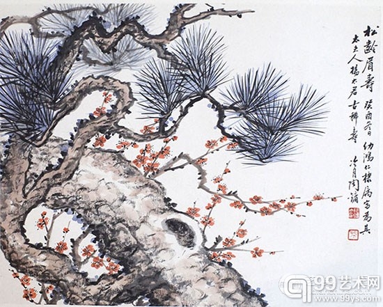 12名家合景册之一 36×29 cm × 12 约0.9平尺（每页）设色纸本 册页
