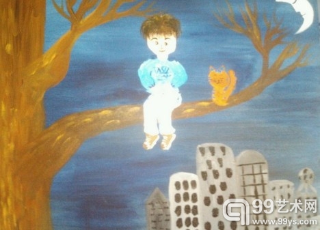 夏俊峰儿子夏健强的画