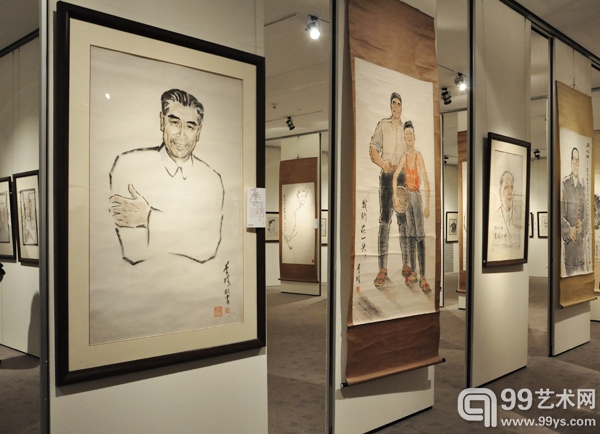 李琦书画展和李琦、冯真家藏展开幕现场