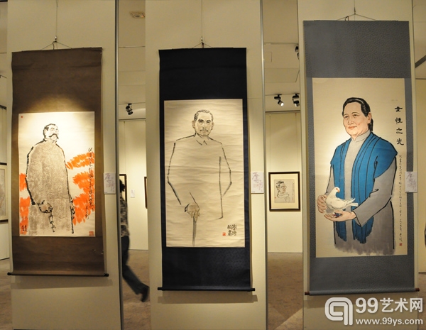 李琦书画展和李琦、冯真家藏展开幕现场
