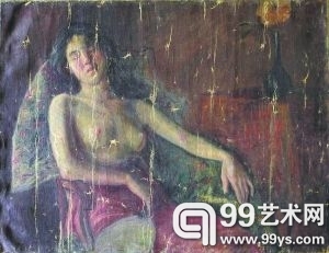 东京艺术大学的李叔同留学时代作品《自画像》。