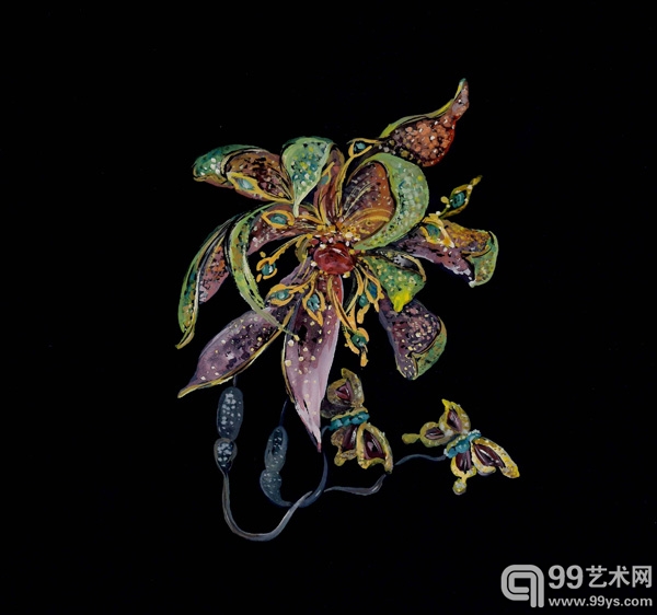 《唐朝的花》胸针
