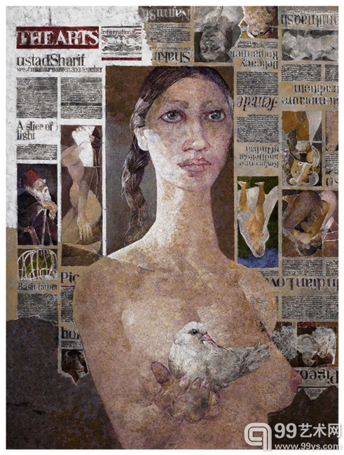 Jamil Naqsh (1938年生), 一片光芒, 布面油畫, Albemarle Gallery, 倫敦