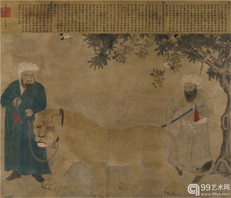 母獅, 明朝, 成化時期, 1483年, 墨彩紙本, Rossi & Rossi, 倫敦