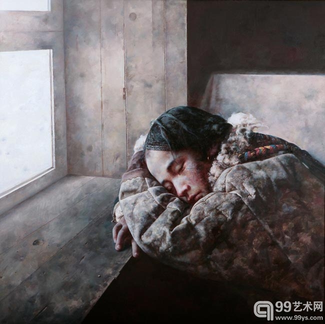 艾轩 (1947年生), 雪落在梦的边缘, 2009, 布面油画, 季丰轩, 香港