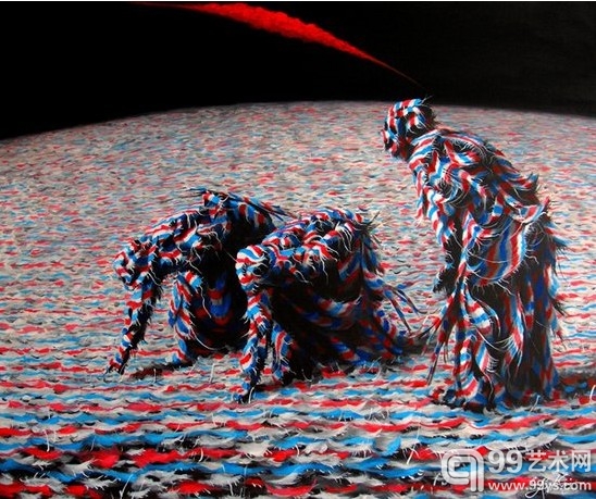 《拾穗者》120X100cm丙烯2012年3月