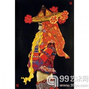 汤志义 《惠风和畅》 漆画 60×90cm 福建东南2013秋拍
