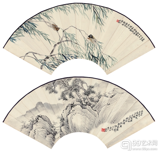 lot4018 于非闇(1889-1959) 柳蝉图·松山高隐