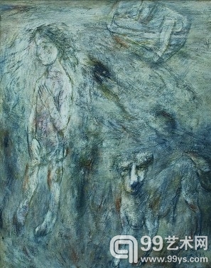 　《潮》 80cm×100cm 布面油画 1987年