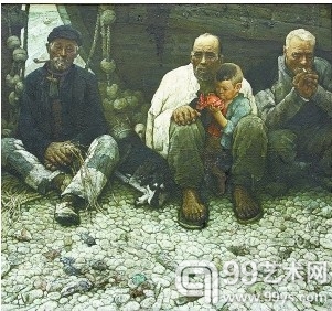 《涛声》 140cm×150cm 布面油画 1982年