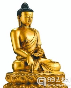 明永乐鎏金铜释迦牟尼佛坐像