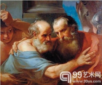 安德烈·卡马塞 彼得罗和保罗的永别 62.5×72.5cm 布面油画