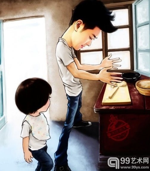《爸爸去哪儿》萌宝大红 囧爸萌宝Q版漫画曝光
