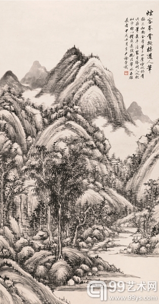 徐邦达《临王烟客山水图》