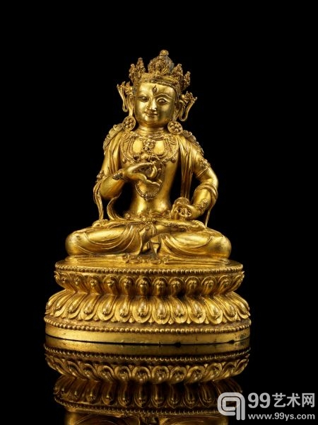 明永乐（1403 ～1424 年）铜鎏金金刚萨埵菩萨像  