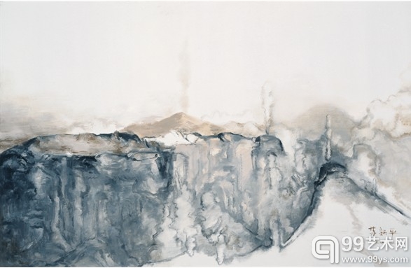 苏新平，灰色8号 130×200cm 布面油画，2012