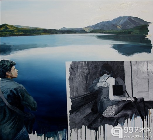 孟后均，白河堡，布面油画，200x180cm，2013