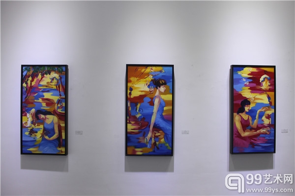 展览作品：《如静如她》系列，布面油画，蔡奥