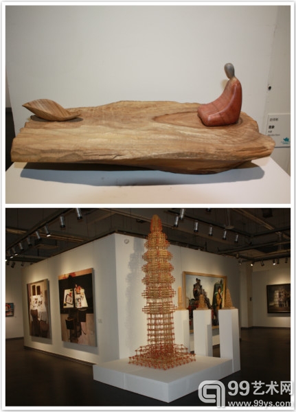 展览现场雕塑作品所表现出的多元化面貌
