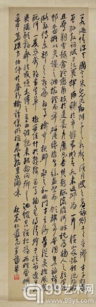 蒲华 行草 114.5×31cm 约3.2平尺