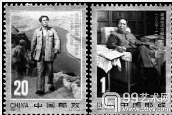 　　1993年发行的毛主席诞辰100周年邮票