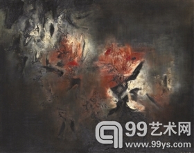 赵无极1958年作品《抽象》