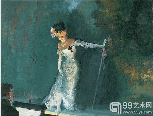 艾弗雷特（Everett Shinn）《滑稽剧》，1908年