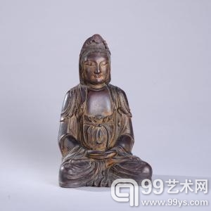 明代檀香木《观音座像》  第18届海峡艺术品交流会