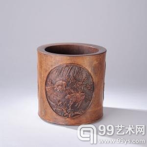 清中期 红木笔筒   第18届海峡艺术品交流会