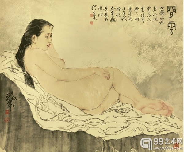 何家英（b.1957）闲云