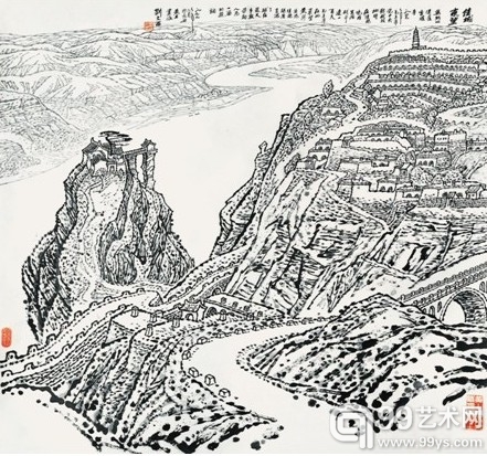 刘文西《佳城东望》