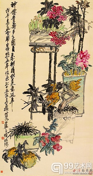 吴昌硕（1844～1927）岁朝清供图
