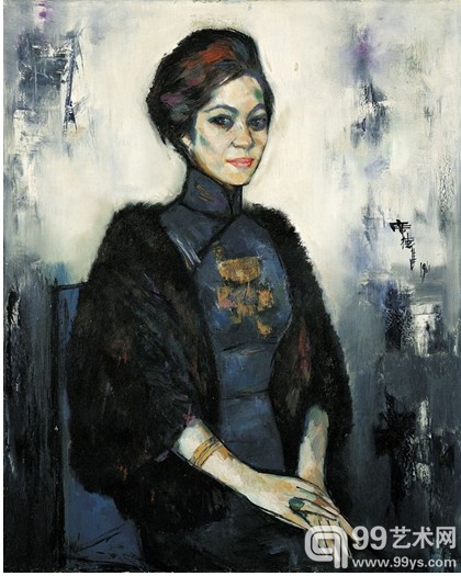 席德进  《画家田曼诗像》  1961  油彩 画布  90x72cm  预估价：460万至650万台币