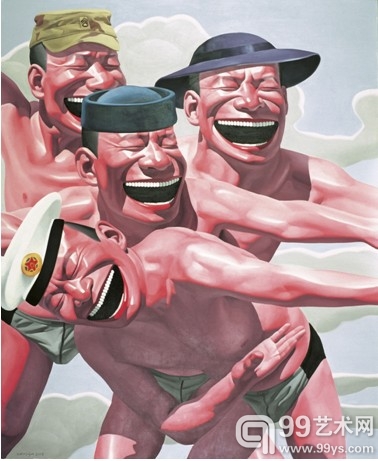 岳敏君  《帽子系列－邀请》  2005  油彩 画布  170x140cm  预估价：1200万至2200万台币