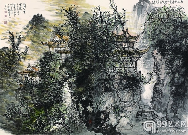 刘思东－林烟山寨100×70cm