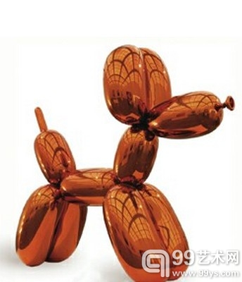 图片说明:杰夫·昆斯的雕塑作品