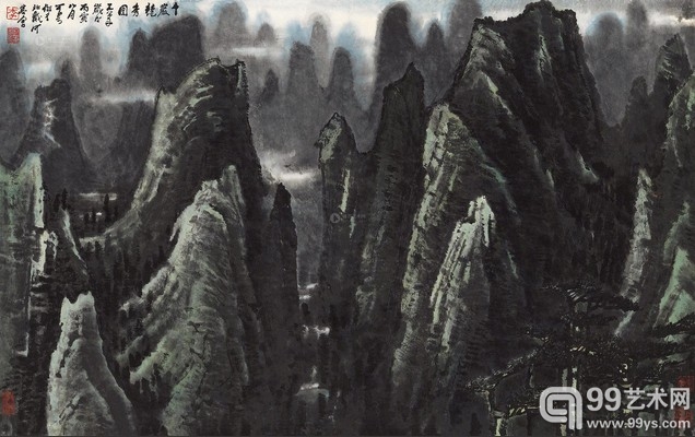 千岩竞秀图