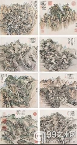 董邦达作品《葛洪山八景》