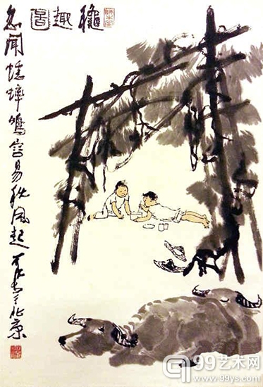 李可染《秋翠图》68cm×46cm