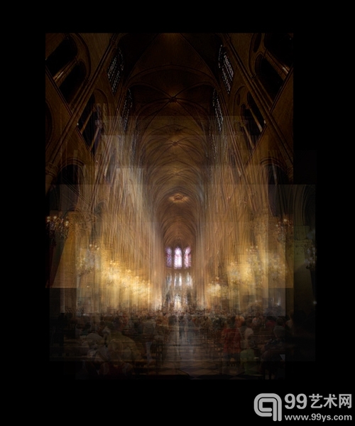 巴黎圣母院 03 Notre Dame Cathedral. 2010 _ 110 cm x 130 cm, C‐Print.