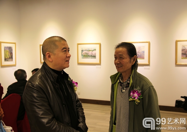 白统绪水彩艺术精品展暨仟僖雅画廊开幕展现场